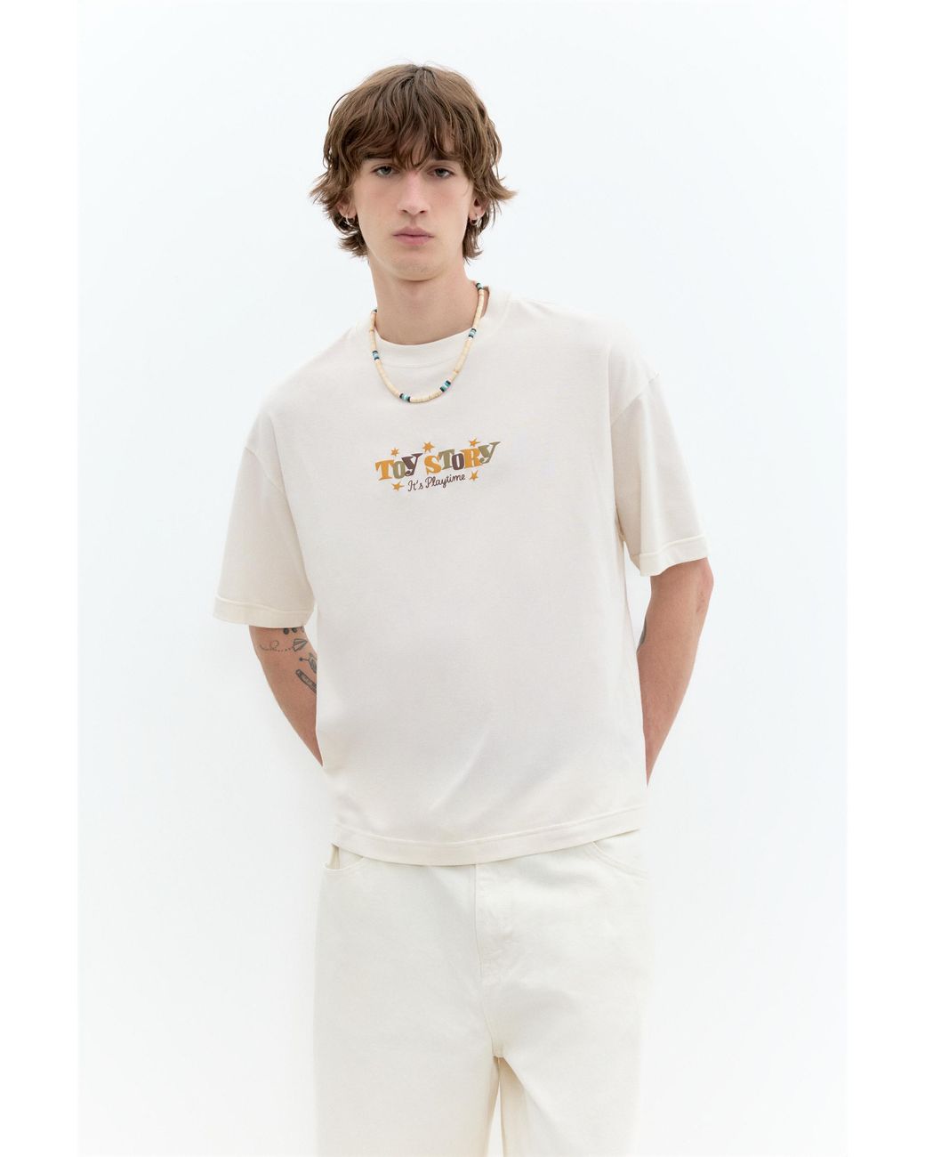 Pull&Bear White Oversize Toy Story T-Shirt for men