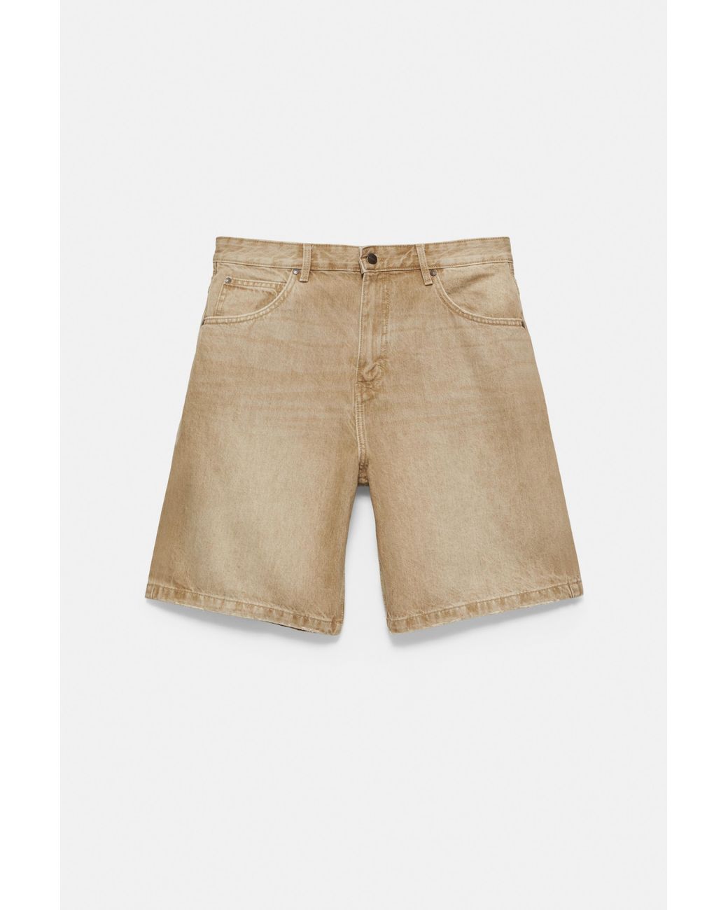 Pull&Bear Multicolor Baggy Denim Bermuda Shorts for men