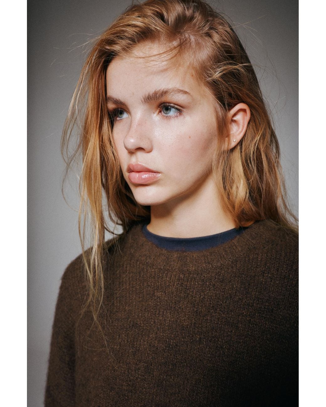 Pull&Bear Brown Basic-Strickpullover