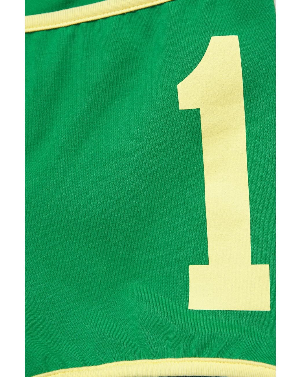 Pull&Bear Green Brazil Graphic Ribbed Mini Shorts