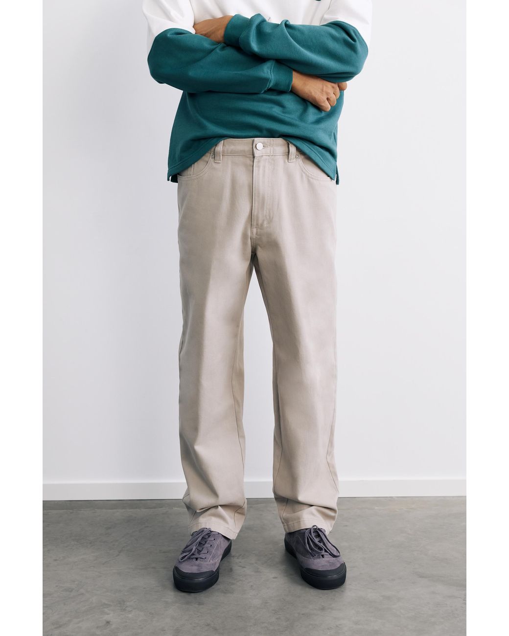 Pantalon Droit Pull&Bear pour homme en coloris Blue