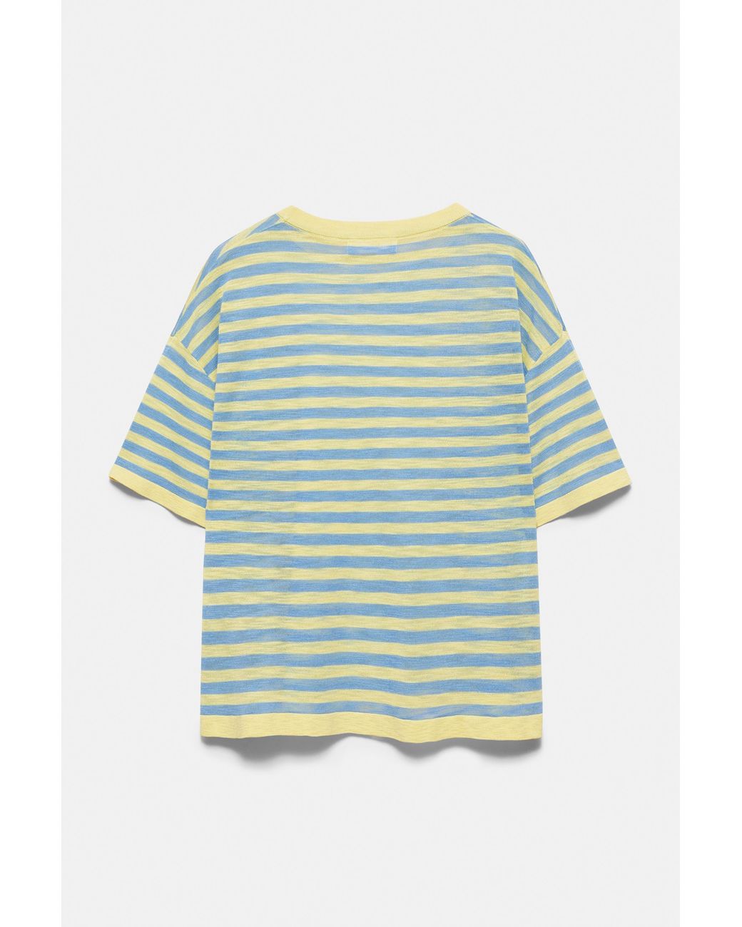 Pull&Bear Blue Striped Knit T-Shirt