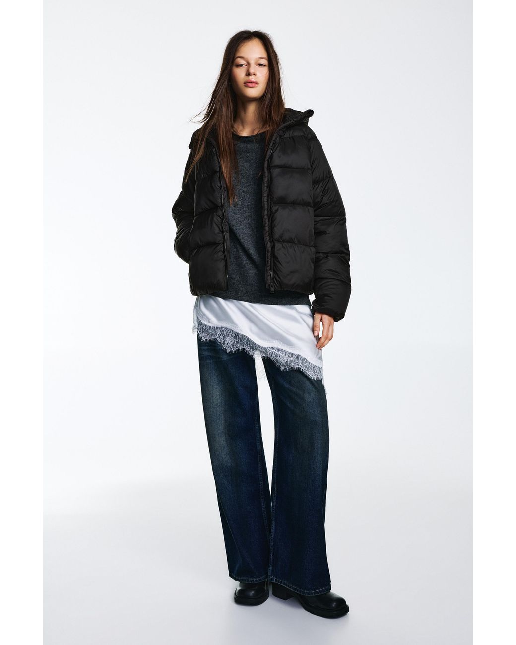 Pull&Bear Black Steppjacke