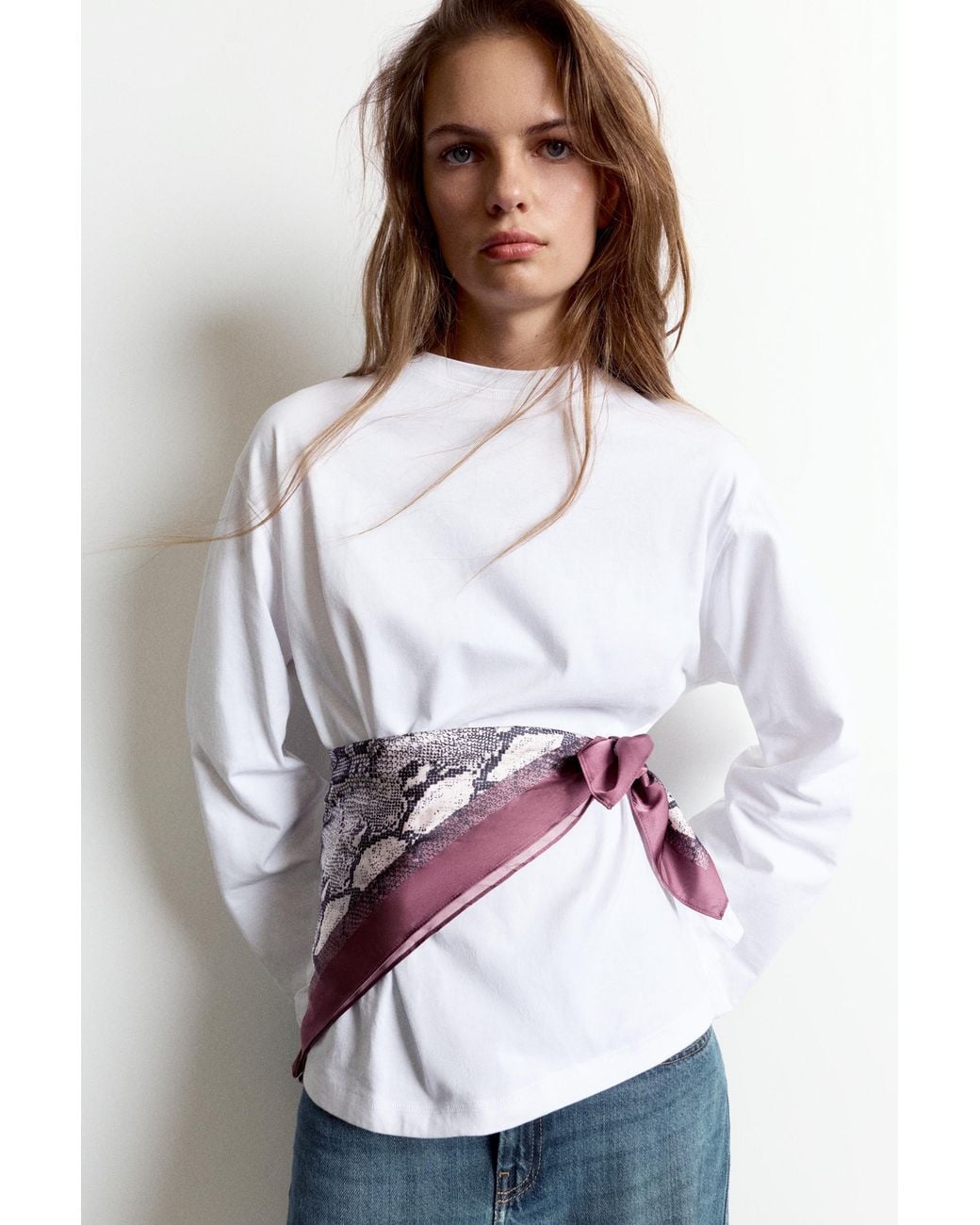Pull&Bear Multicolor Bandana Satin Snakeskin Print
