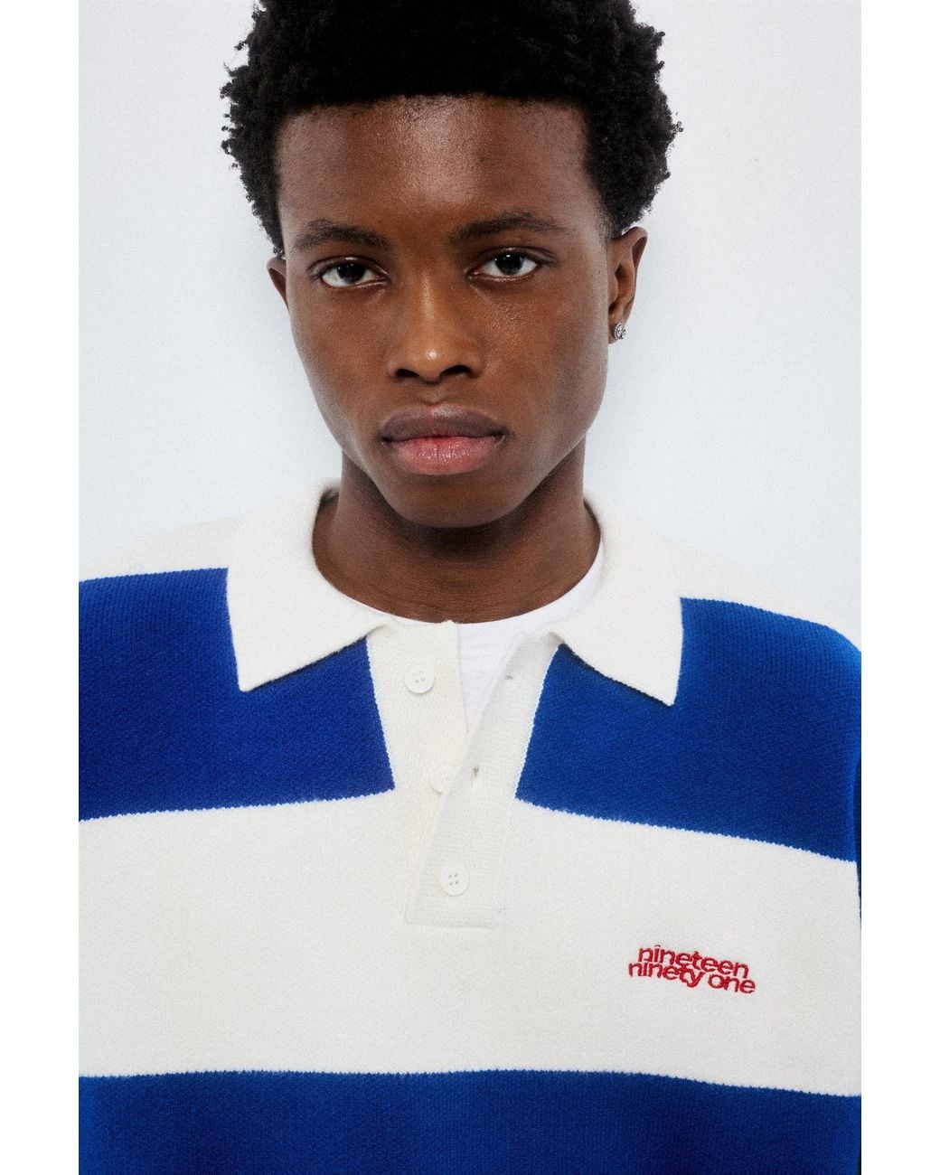 Polo di Pull&Bear in Blue da Uomo