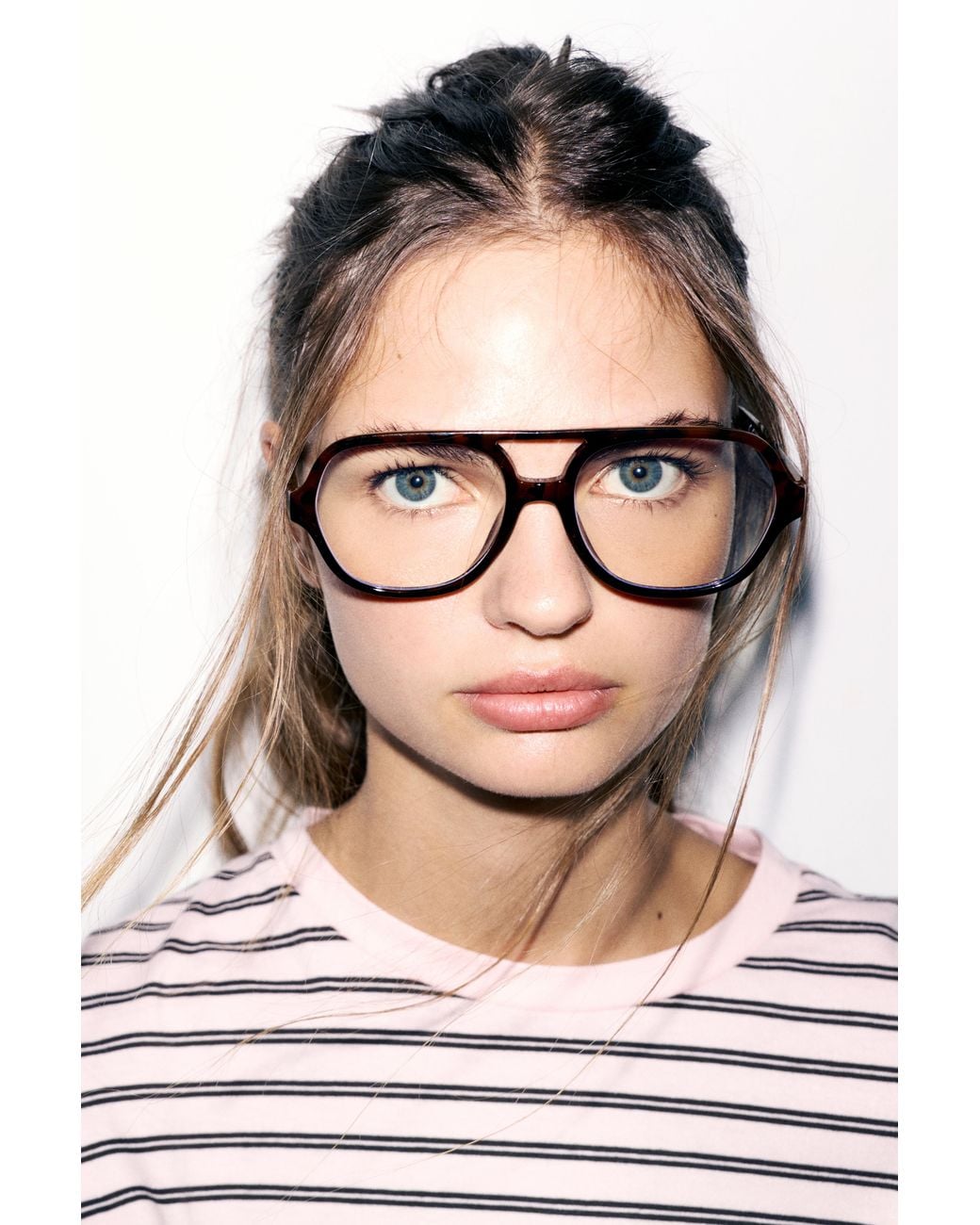 Pull&Bear Brown Light Aviator Sunglasses