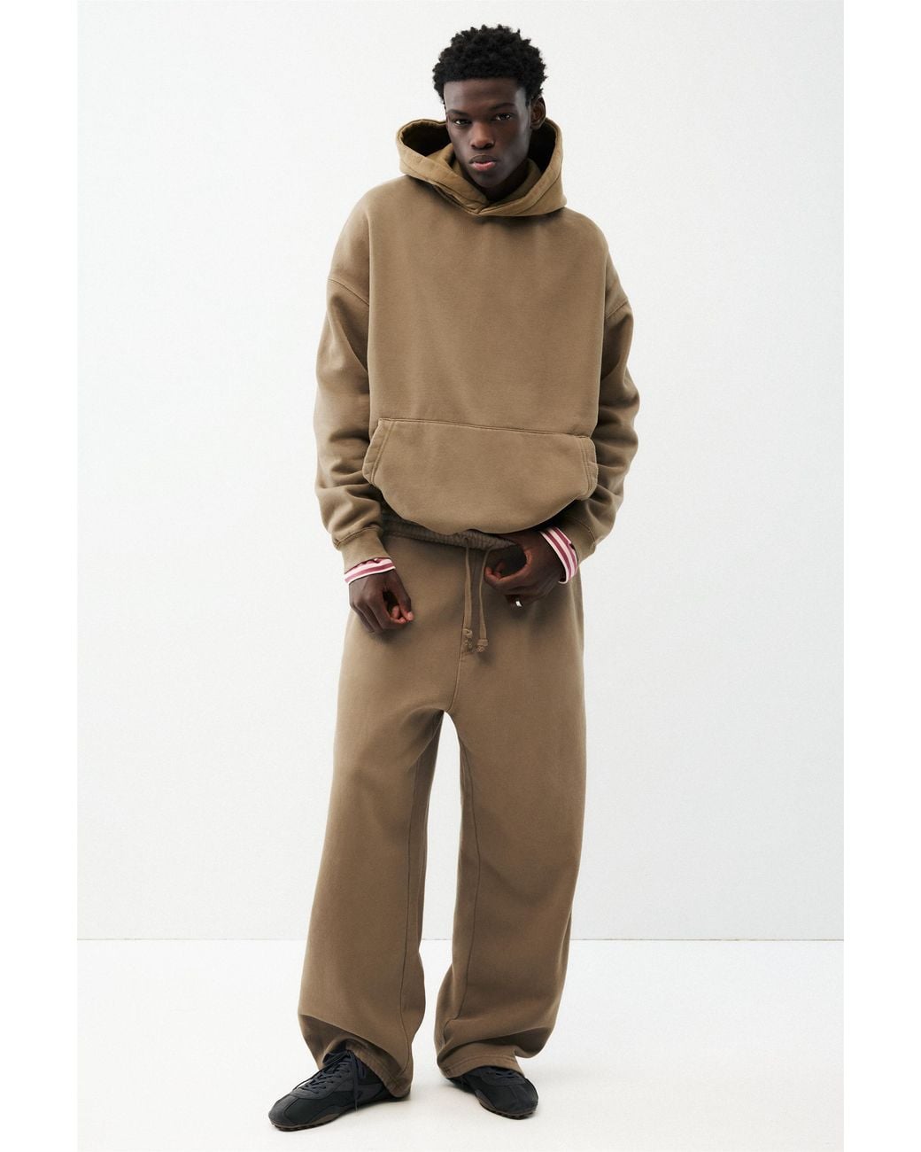 Pull&Bear Natural Stwd Jogger Trousers for men