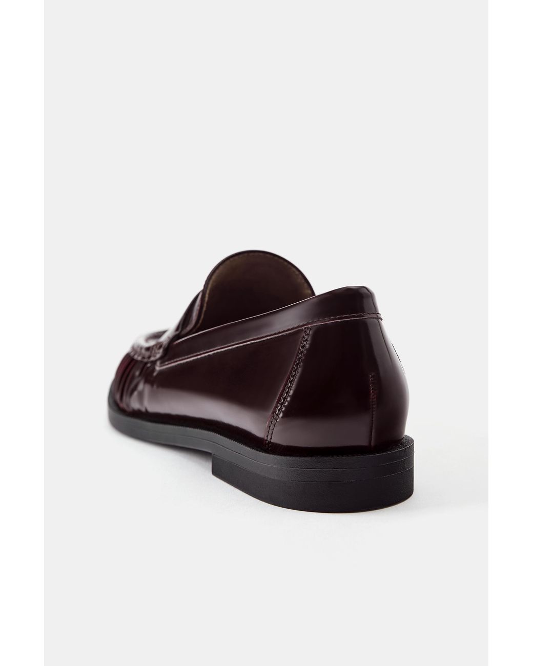Pull&Bear White Ruched Loafers