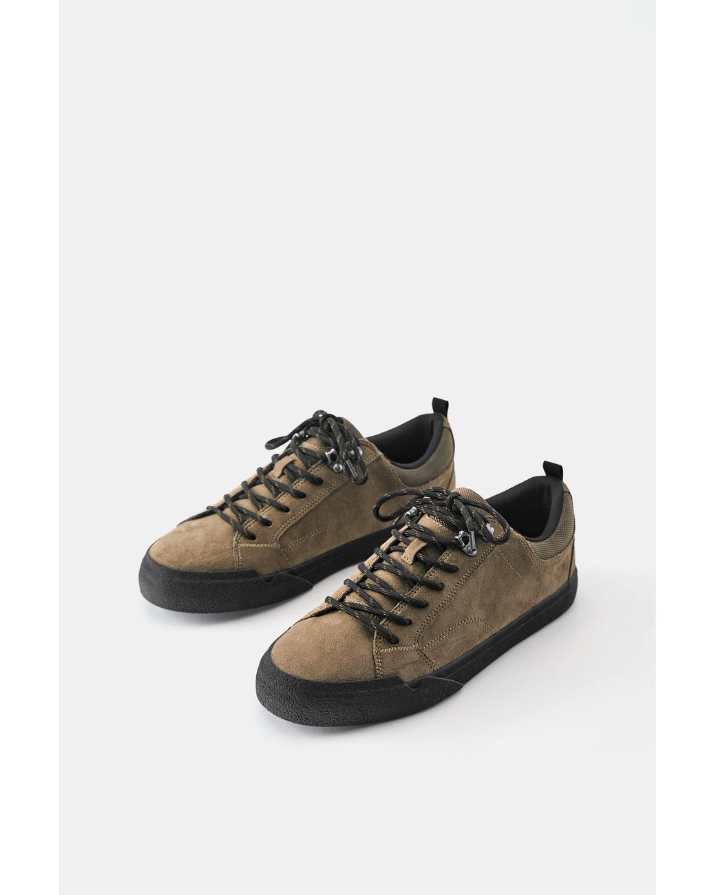 Pull&Bear Natural Lace-Up Casual Trainers for men