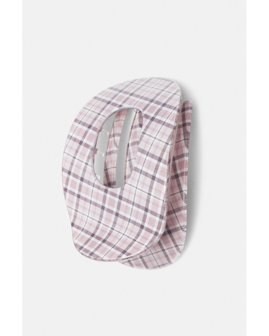 Pull&Bear White Oval Checked Hair Clip