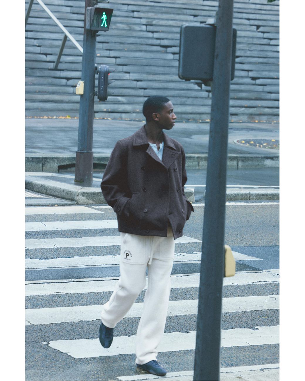 Pull&Bear Blue Short Felt Texture Coat for men