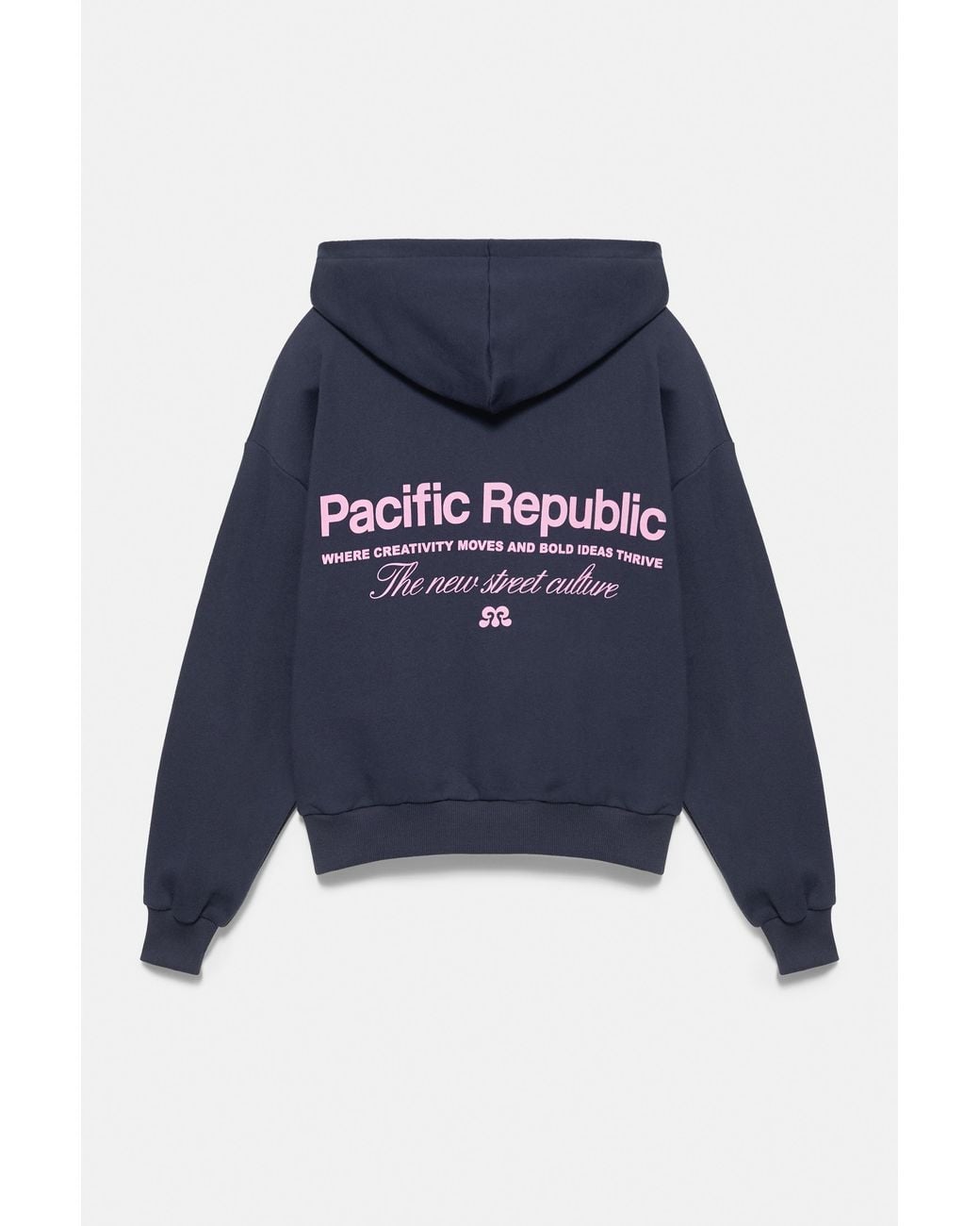 Pull&Bear Blue Logo Hood Sweatshirt