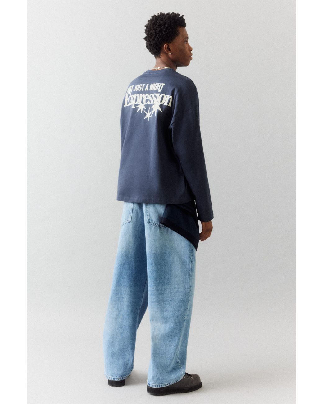 T-Shirt Texte Étoiles Pull&Bear pour homme en coloris Black