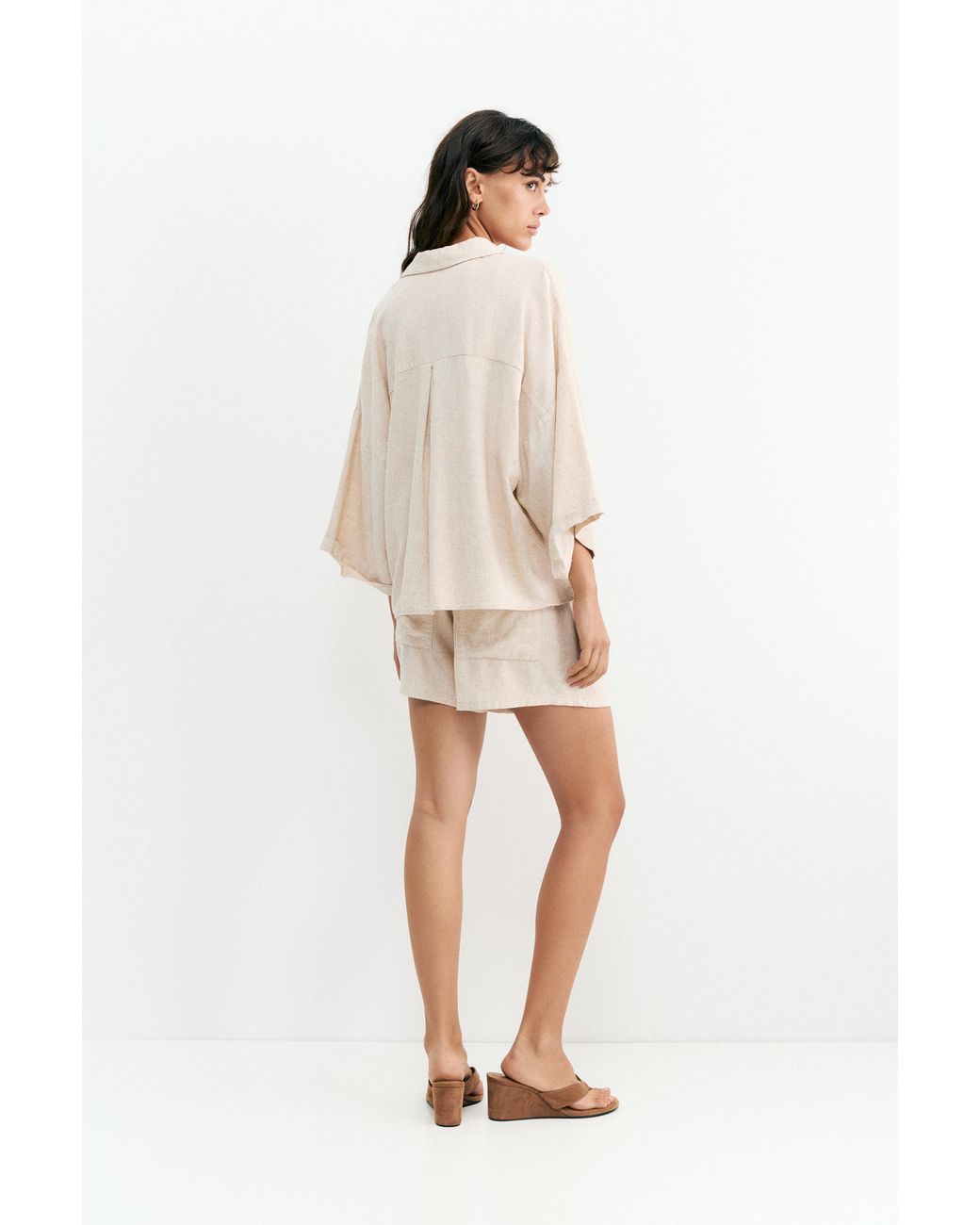Pull&Bear Multicolor Linen Blend Shirt