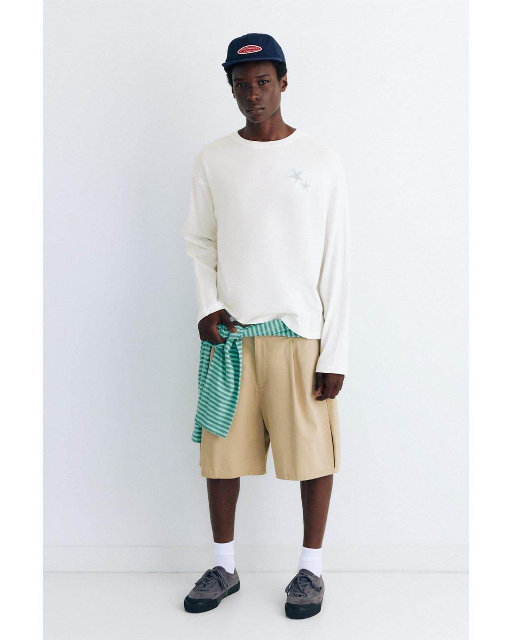 Pull&Bear Multicolor Stwd Star Boxy T-Shirt for men