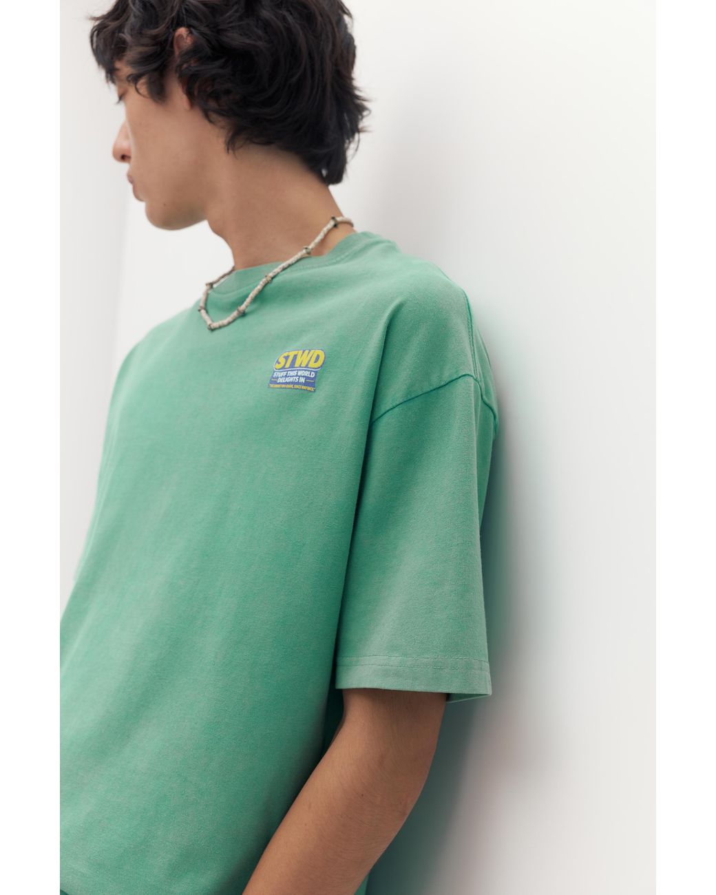Pull&Bear Stwd T-Shirt Met Print in het Green voor heren