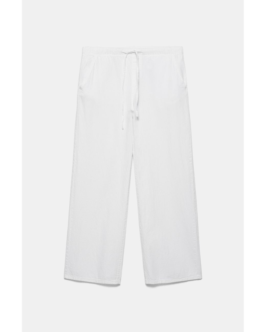 Pull&Bear White Low-Rise Jogger Jeans