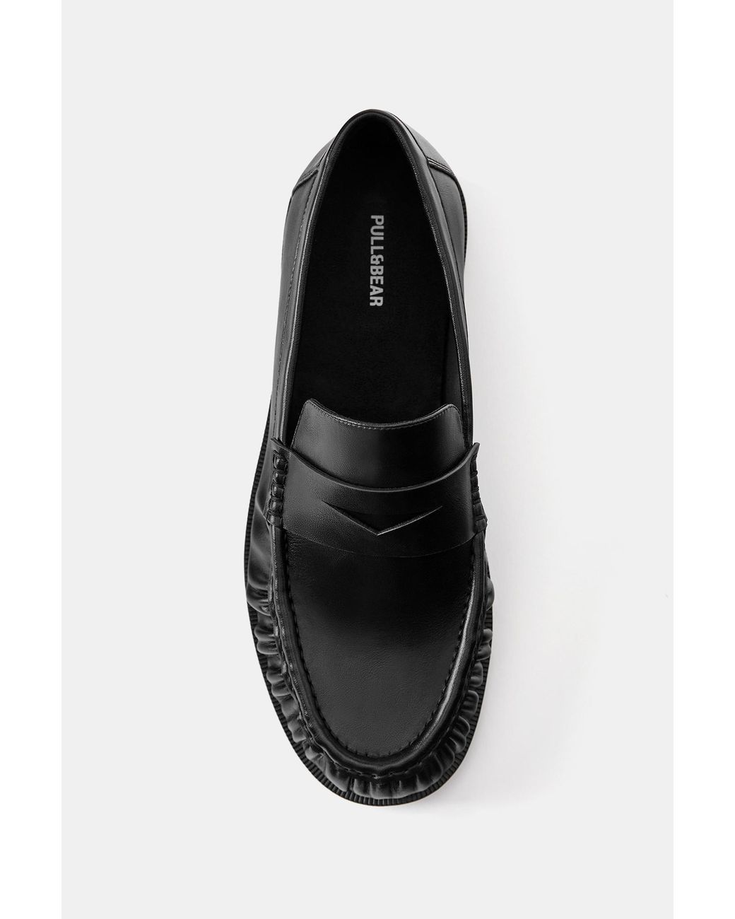 Pull&Bear Blue Suede Pointed Toe Round Toe Loafers for men