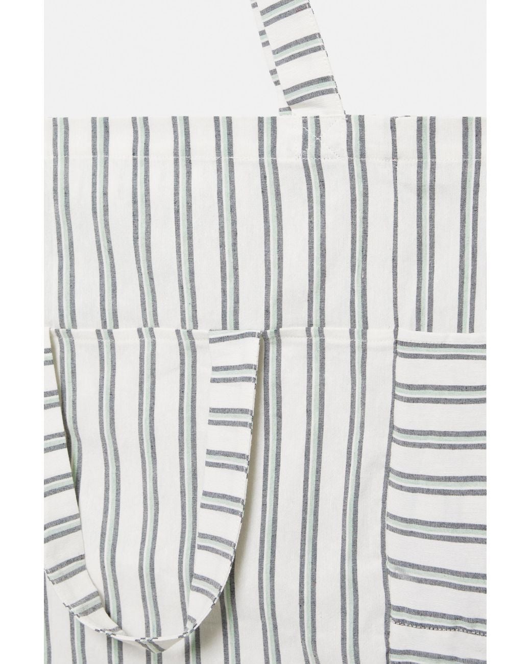 Pull&Bear White Striped Medium Tote Bag for men