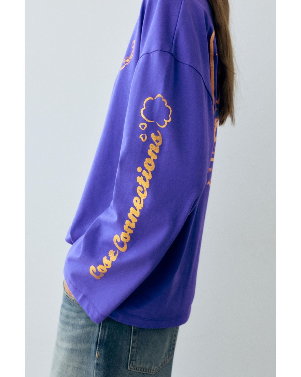 Pull&Bear Blue Long Sleeve Angel T-Shirt