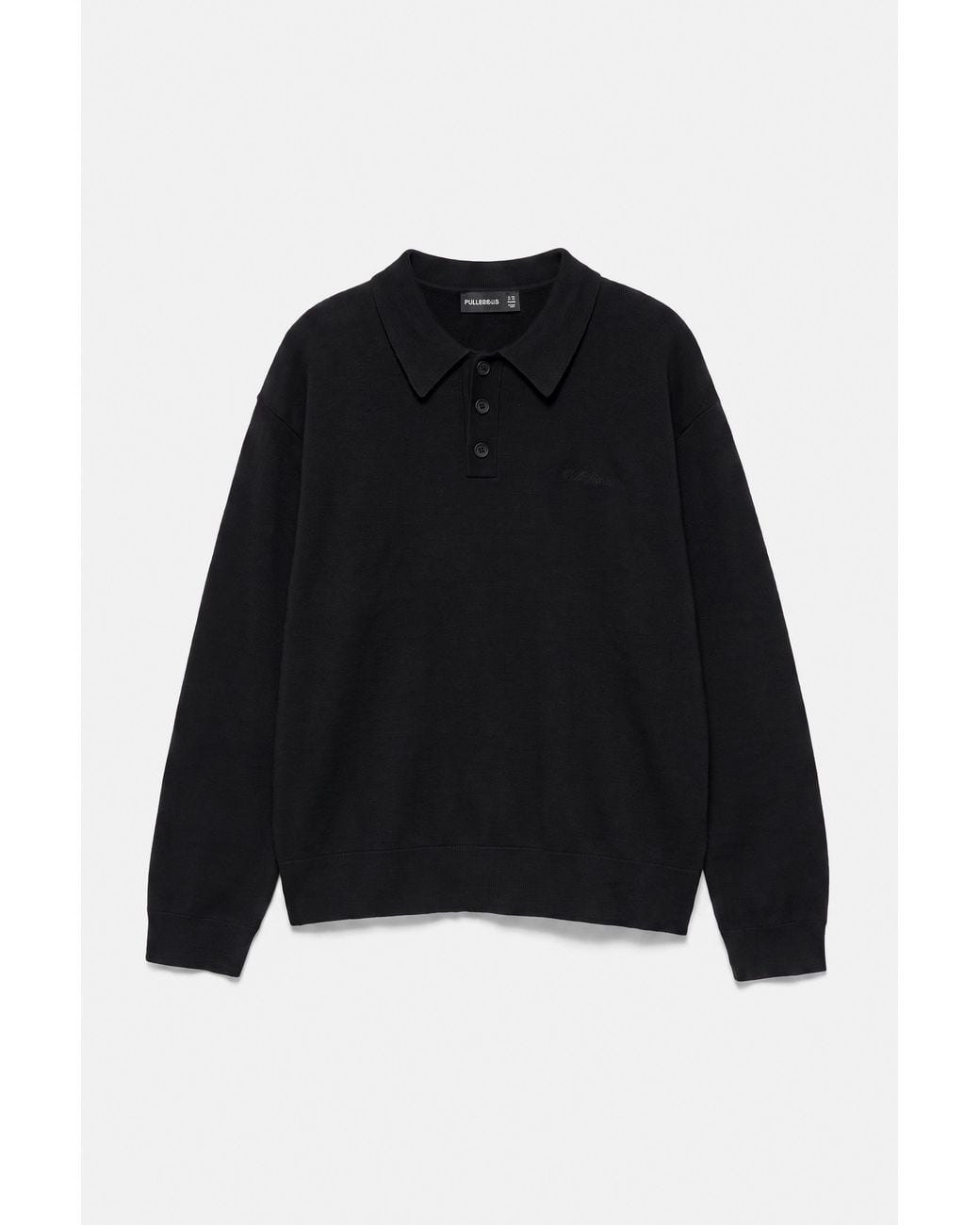 Polo di Pull&Bear in Black da Uomo