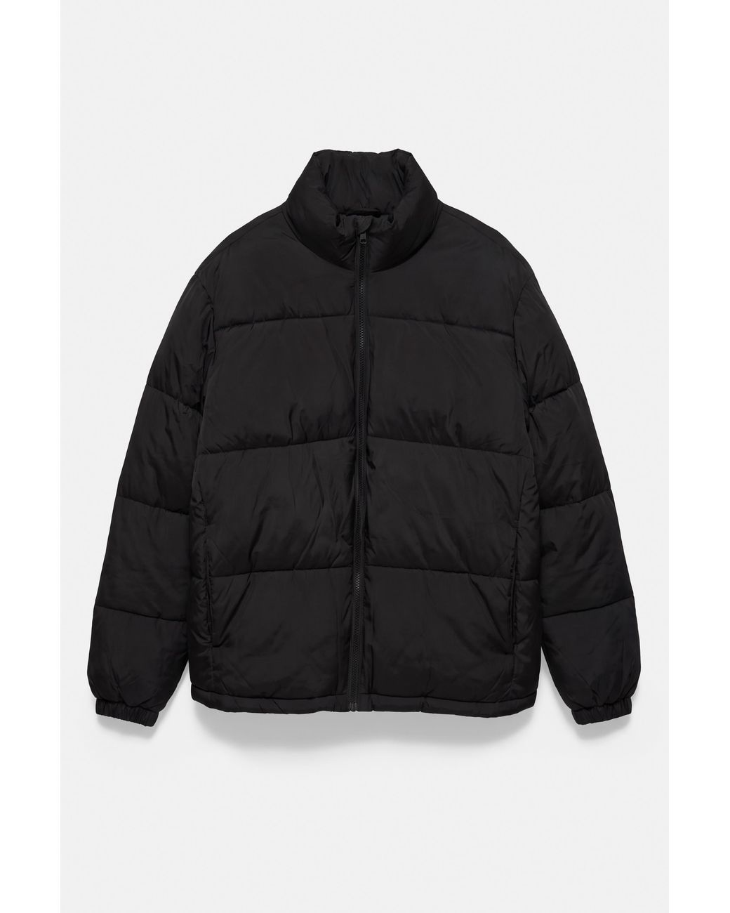 Giubbotto Imbottito Collo Alto di Pull&Bear in Black da Uomo