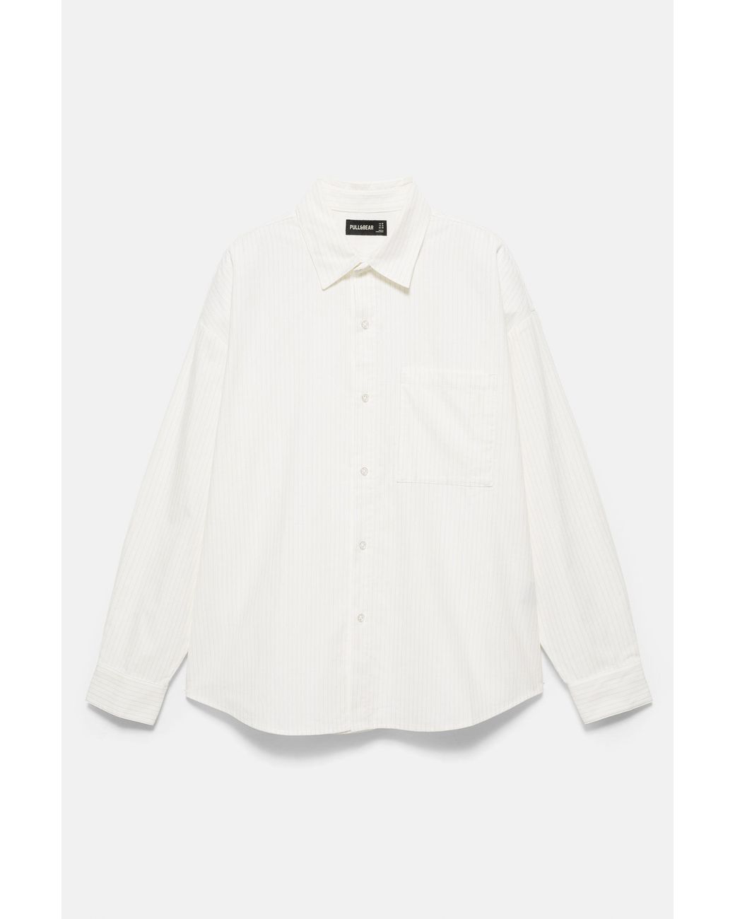 Pull&Bear Overhemd Van Micro-Ribfluweel Met Strepen in het Purple voor heren