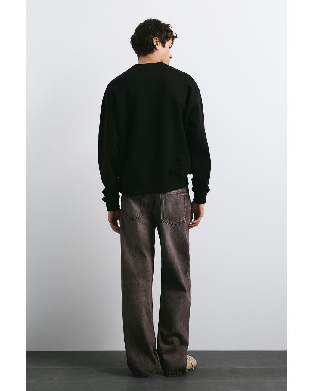 Pull&Bear Regular-Straight-Jeans in Black für Herren