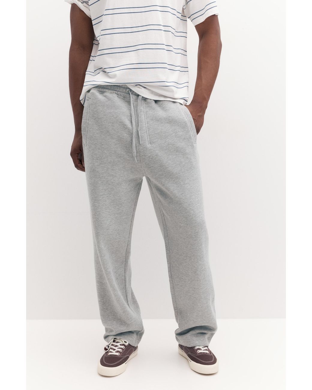 Pull&Bear Basic Baggy Joggingbroek in het Gray voor heren