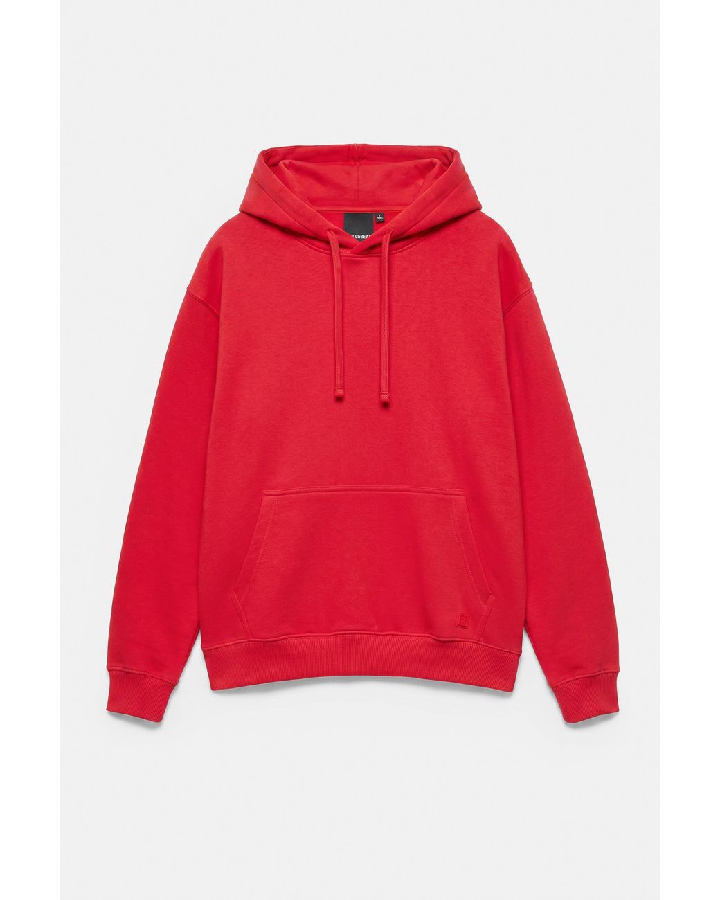 Pull&Bear Red Basic Hoodie for men