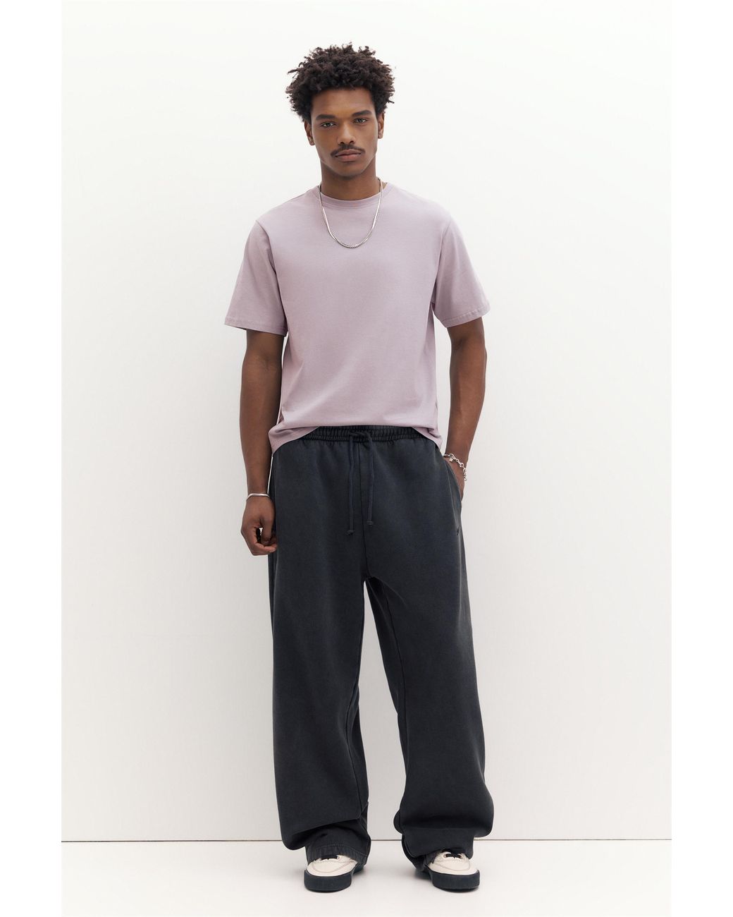Maglietta Basic di Pull&Bear in Purple da Uomo