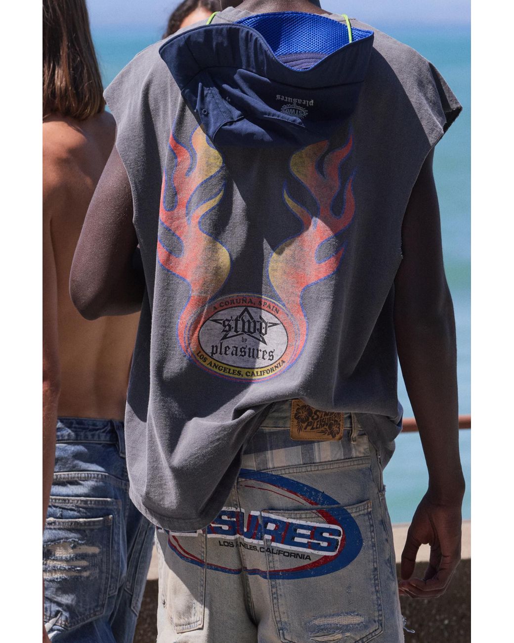 Pull&Bear Blue Pleasures X Stwd Tank Top for men
