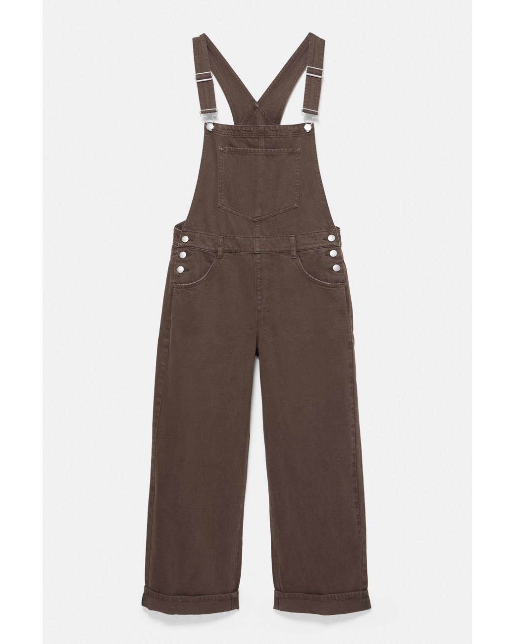 Pull&Bear Blue Long Denim Dungarees