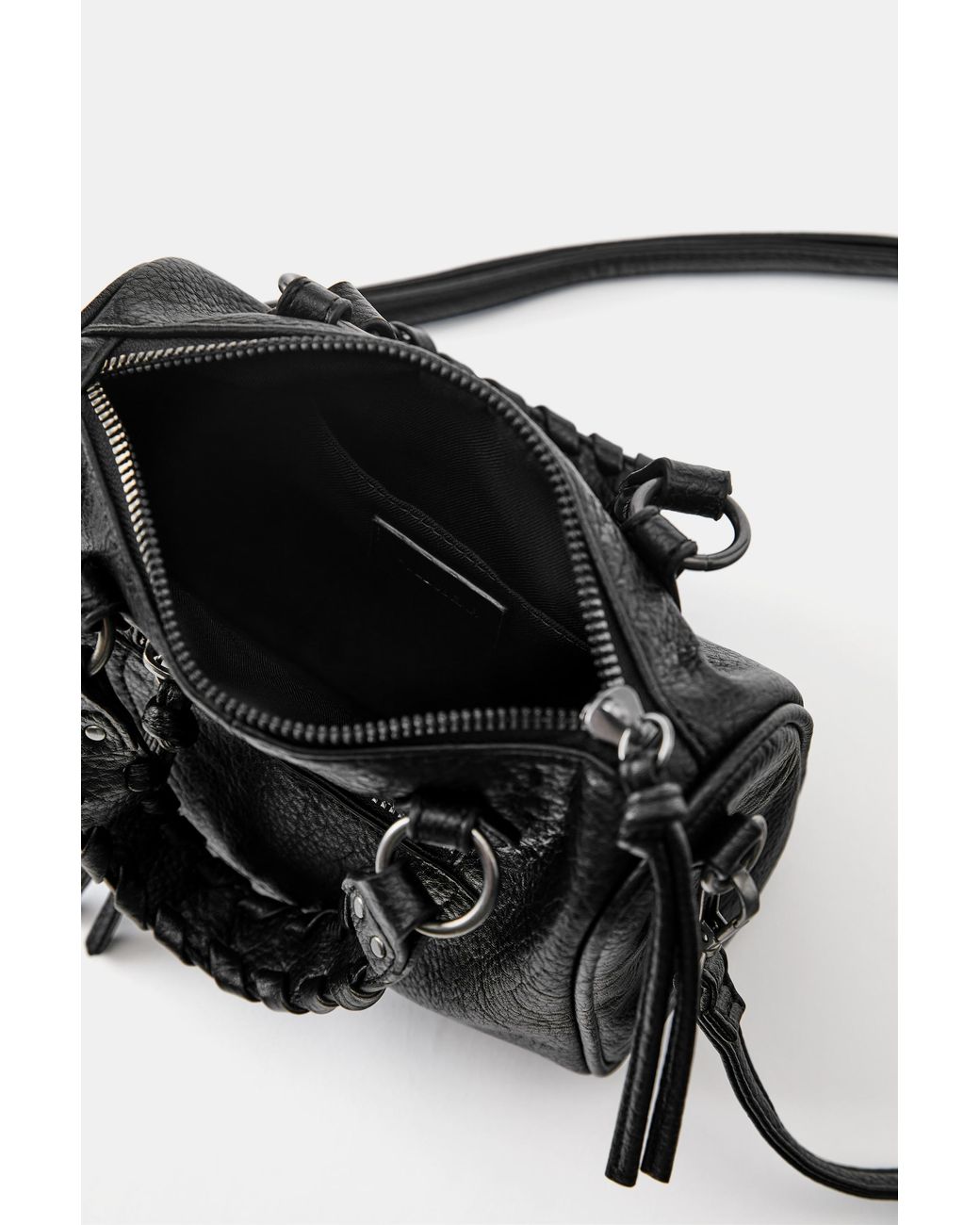 Pull&Bear Black Studded Crossbody Bag