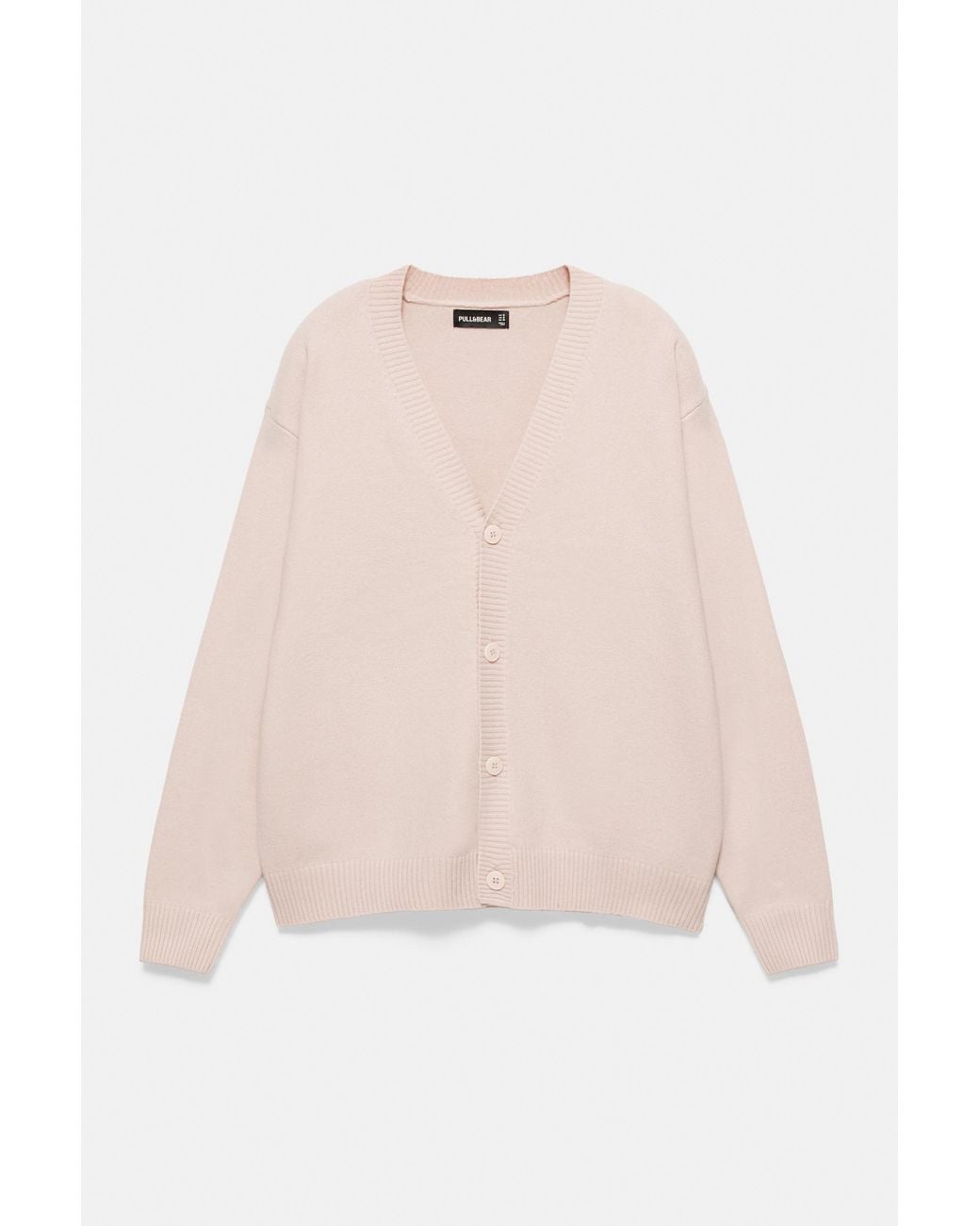 Pull&Bear Gray Basic Cardigan for men