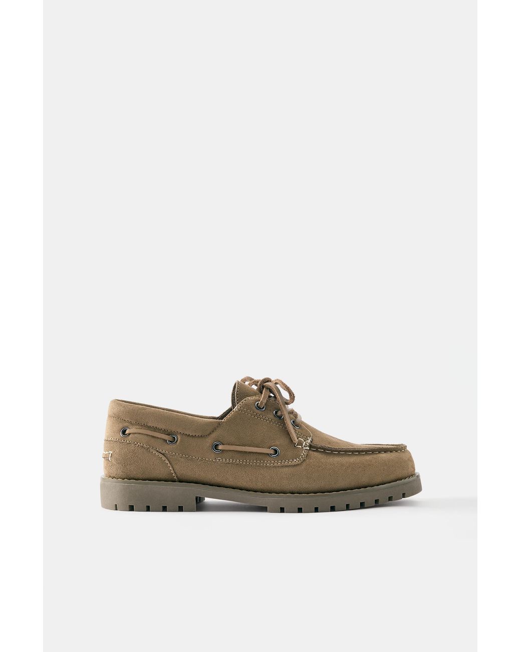 Pull&Bear Gray Boat Shoes for men