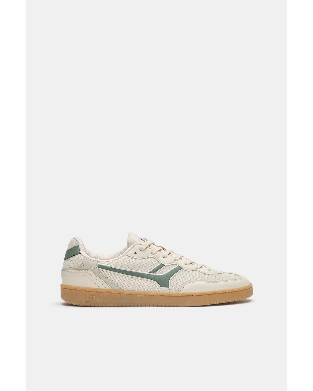 Pull&Bear White Retro Fabric Trainers for men