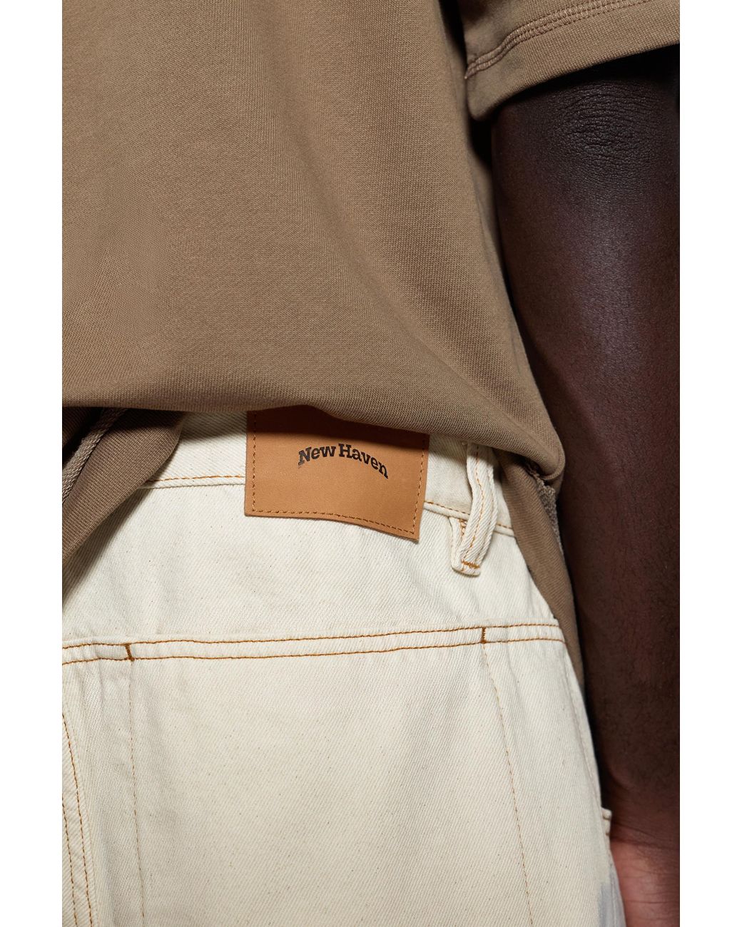 Pull&Bear Natural Worker Trousers for men