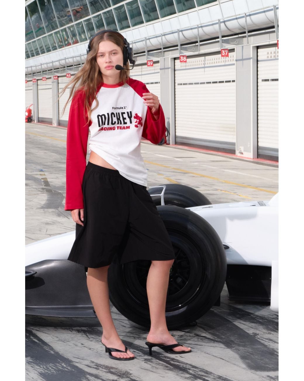Pull&Bear Multicolor Disney X F1 Raglan Sleeve T-Shirt
