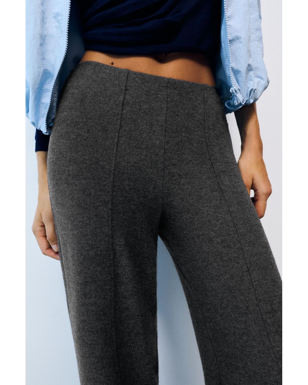 Pull&Bear Multicolor Soft Touch Wide-Leg Trousers