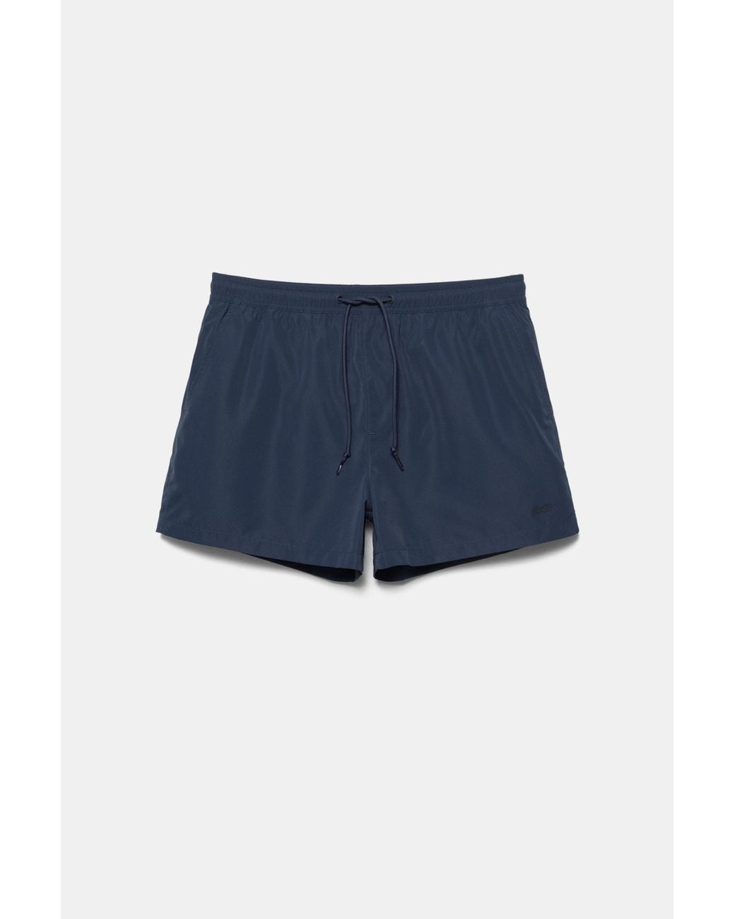 Pull&Bear Gray Basic Swimming Trunks for men