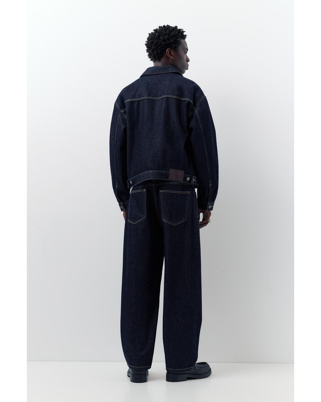 Pull&Bear Blue Baggy Jeans for men