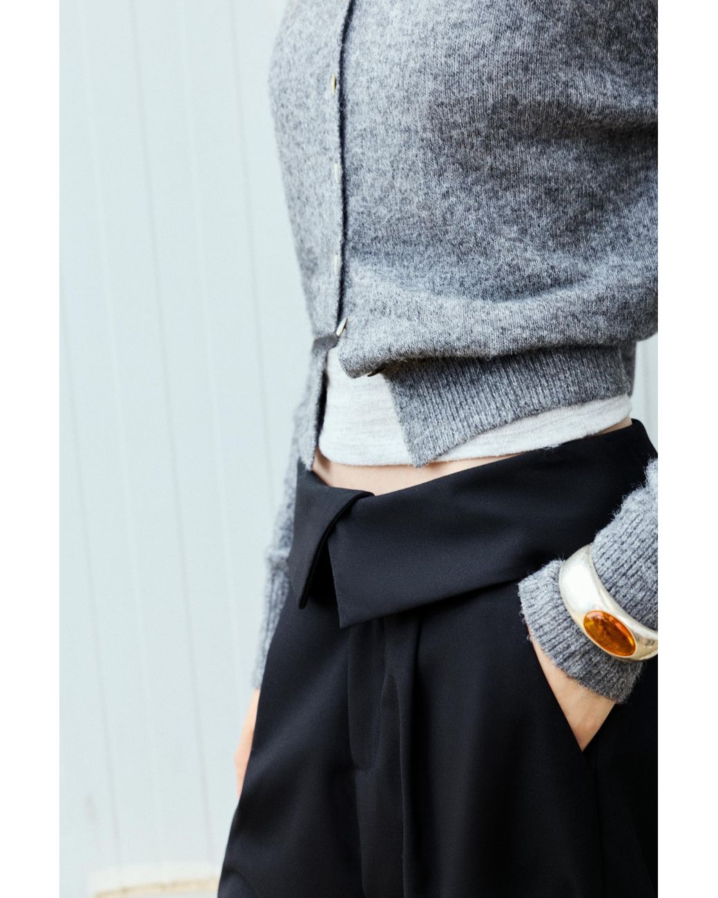 Pull&Bear Metallic Stone Bangle