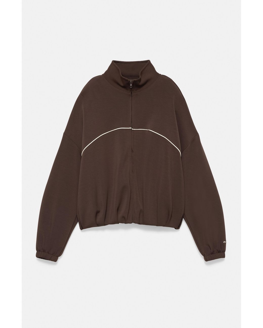 Pull&Bear Black Fluid Jacket With Contrast Trims