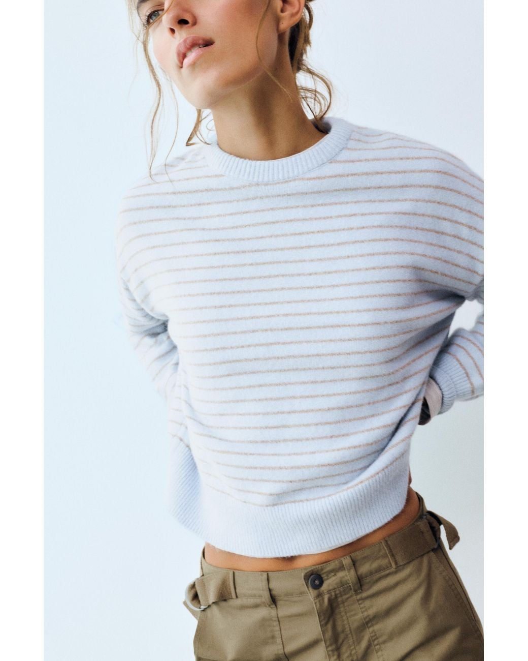 Pull Boxy En Maille Soft Pull&Bear en coloris White