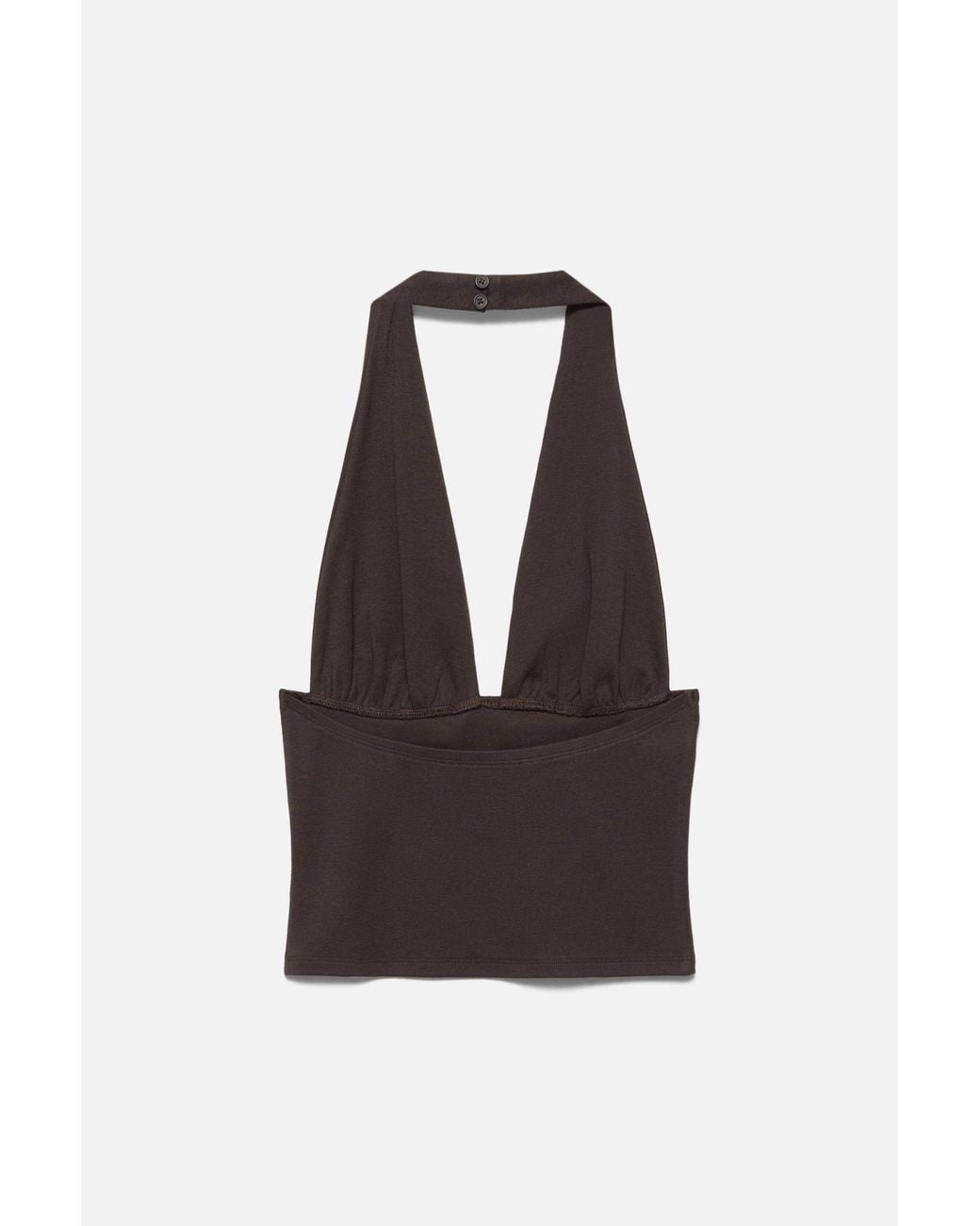 Pull&Bear Brown Halter Top