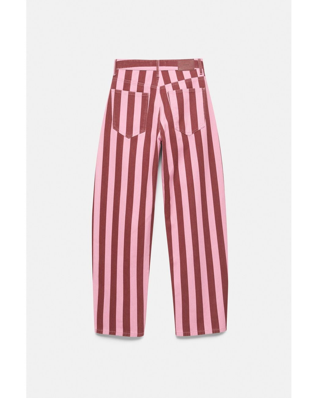 Jean Barrel À Rayures Pull&Bear en coloris Red