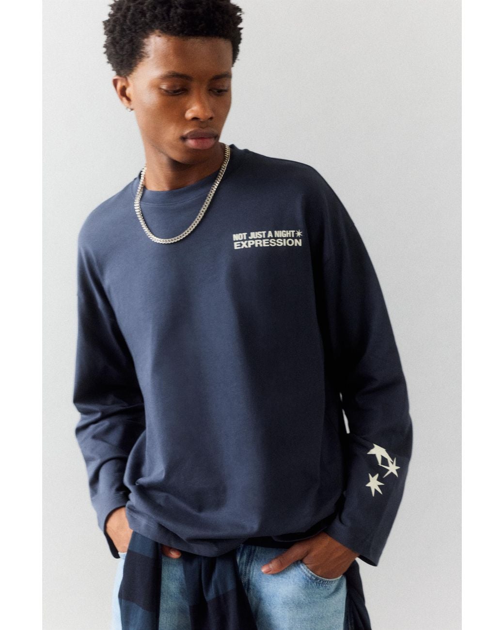 T-Shirt Texte Étoiles Pull&Bear pour homme en coloris Black