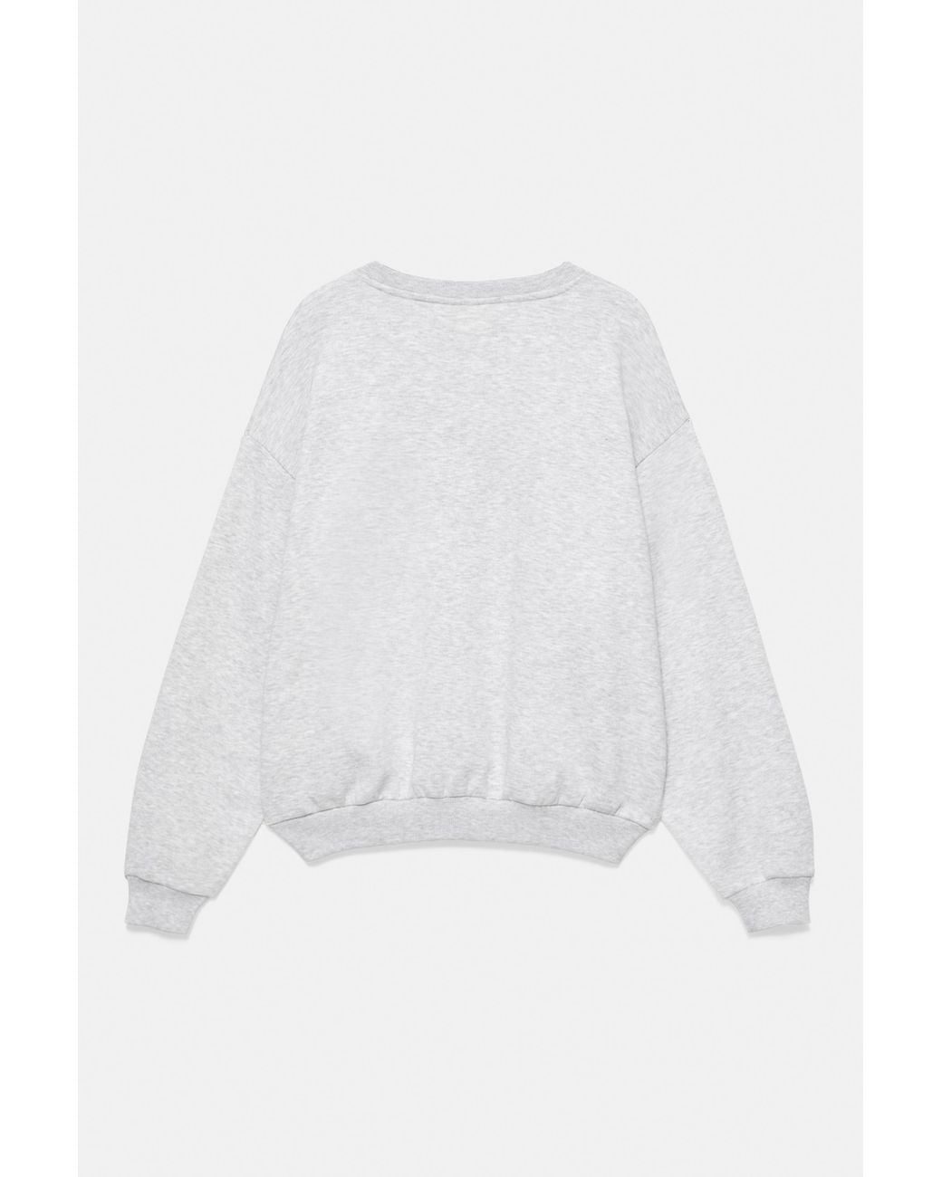 Pull&Bear Gray Dog Graphic Sweatshirt