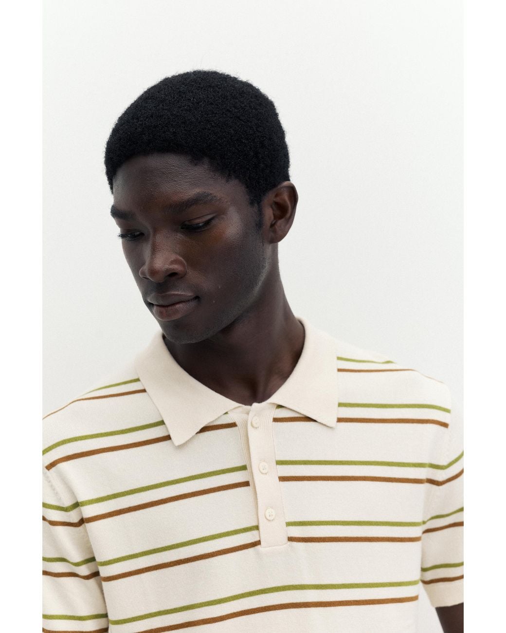 Polo Rayé Manches Courtes Pull&Bear pour homme en coloris Gray